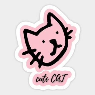 vintage cat Sticker